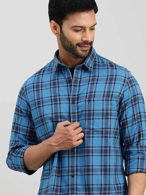 Indian Terrain Men Blue Shirt